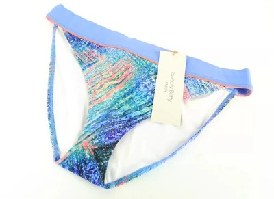 Sweaty Betty Dive In Maillots De Bain Femme L Bleu Stretch Imprimé Sportif Bas - Photo 1/4