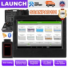 Launch X431 Scanpad Bidirectional Car Diagnostic Scanner Ecu Immo Tpms Abs Reset