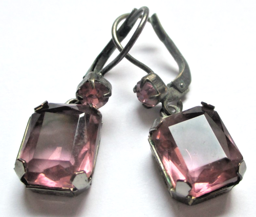 Boucles d'oreilles en argent et améthyste - France