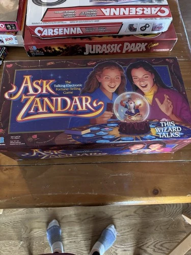 Vintage 1992 Milton Bradley Ask Zandar Talking Complete Board Game-works
