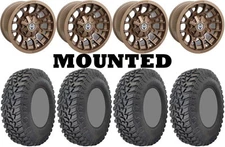Kit 4 GBC Parallax Tires 32x10-15 on Moose 24X Bronze Wheels POL