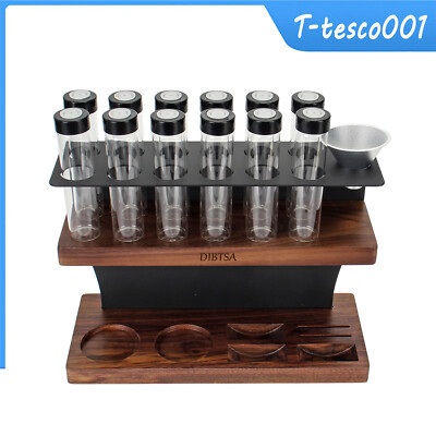Single Dose Coffee Bean Storage Tubes Espresso Tamper Organizer Utensils Holder