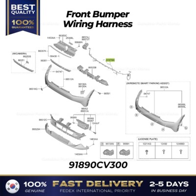 ⭐Genuine⭐ Front Bumper Wiring Harness 91890CV300 for Kia EV6 | eBay