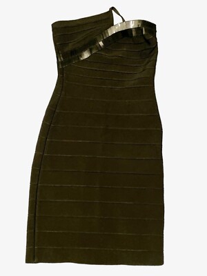 Herve Leger Black Bandage Dress Vintage Y2K Sequin Detail One