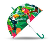 Tropical Style Transparent Bell Umbrella 19" Dome