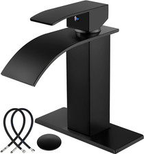 Grifo Monomando Para Lavabo De Ba o Negro Con Cascada Llave Agua Grifo Lavamanos