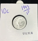 1943 (P) Mercury Dime 90% Silver CHOICE BU US Coin Sharp Strike Full Lines