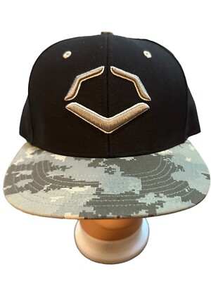 Evoshield Hat Cap Snapback Black Digital Print One Size Unisex Adult