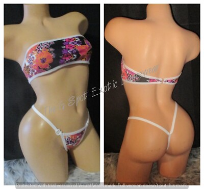 Exotic Dancer Stripper Sexy  Bikini Dancewear with Break Away Hooks (G1961)