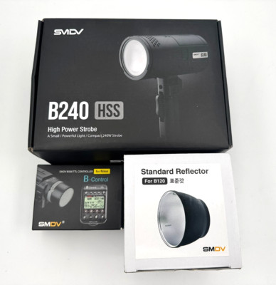 SMDV B240 HSS HIGH-SPEED SYNC Photo Studio Lighting Strobe 240 WATT - BUNDLE