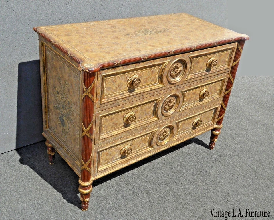 Сундук с тремя ящиками Maitland Smith позолоченный - Изображение 2 из 4