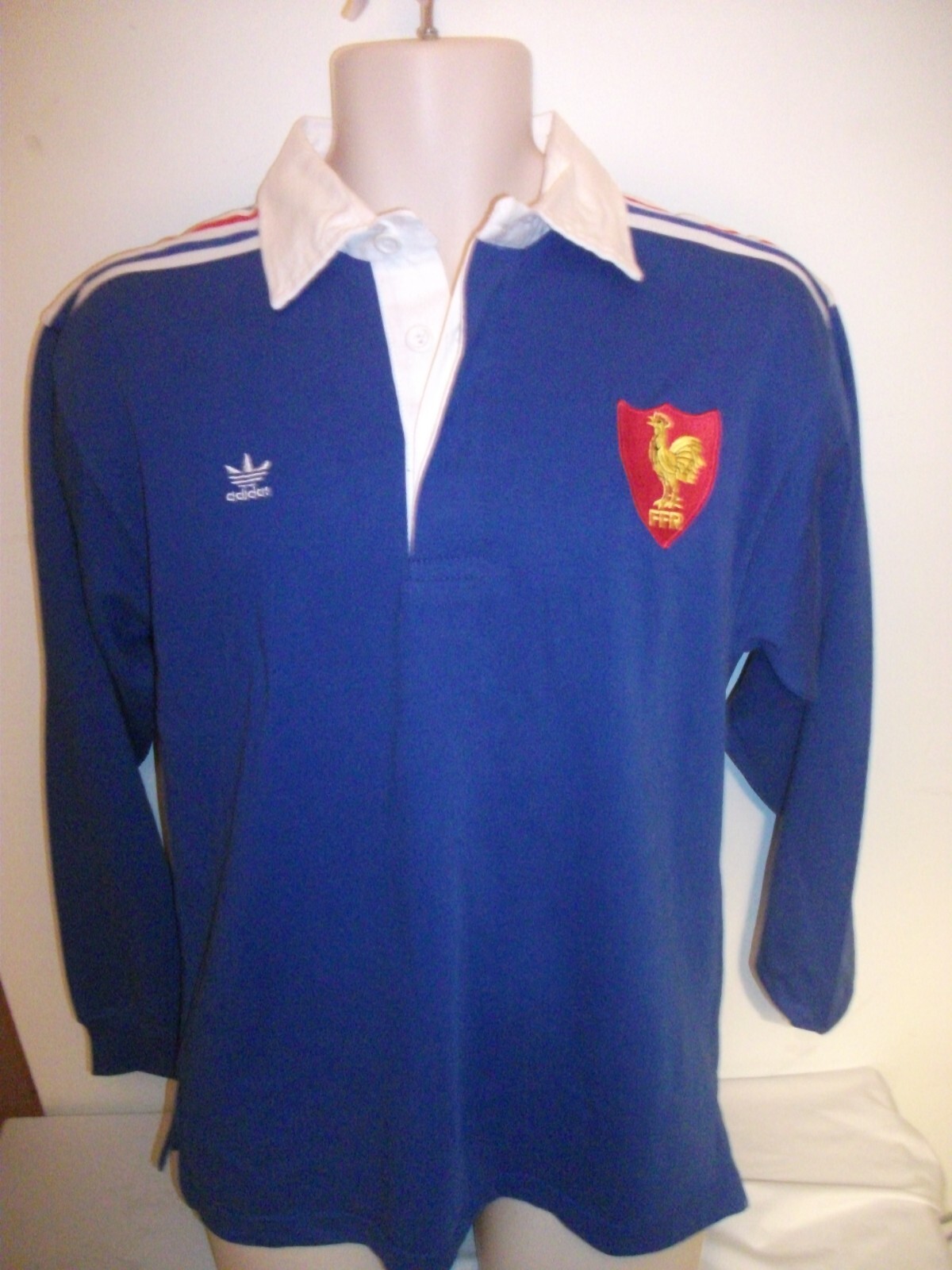 Retro 8691 Adidas France Rugby Shirt Medium New eBay