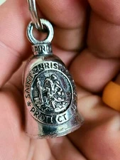 ST. CHRISTOPHER Guardian Bell of Good Luck Gift Set Fortune Lucky Charm Keychain