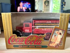 1993 coca cola Die-Cast metal bank 