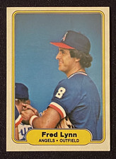 Fred Lynn  1982 MLB California Angels Outfielder Baseball Card Fleer #468