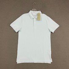 Goodfellow  Co Polo Shirt Mens Small Light Blue Cotton Blend Knit Casual Preppy