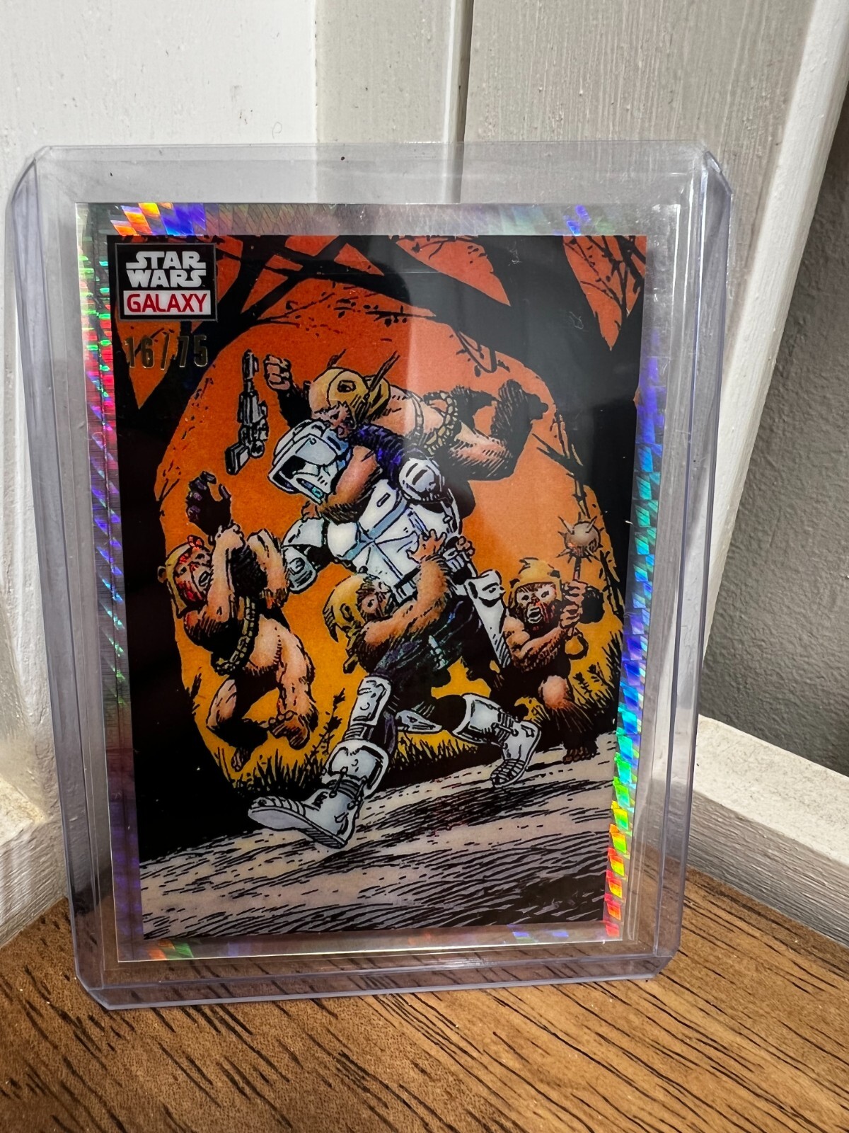 2023 Topps Chrome STAR WARS GALAXY STORMTROOPER OVERRUN PRISM REFRACTOR 16/75