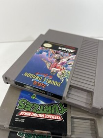 Double Dragon II Teenage Mutant Ninja Turtles 1 e 2 NES Nintendo pulito testato