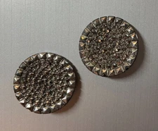 COLLECTION BUTTON - 2 faceted buttons - tips - 2.6 cm