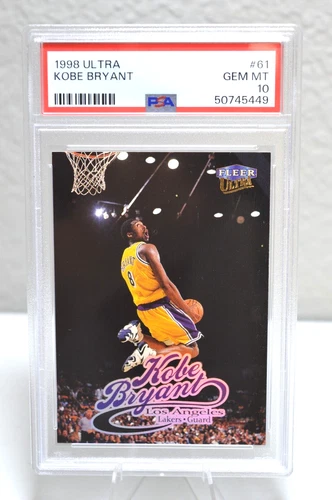 1998 FLEER ULTRA KOBE BRYANT #61 PSA 10 GEM MT BEAUTIFUL CARD LOW POP 