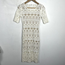 JOA Dress Sz XS Ivory Crochet Lace Romantic Feminine Cottagecore Prairie Core