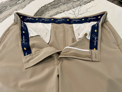 Greg Norman Classic Pro-Fit Tour Golf Pants 42x32 Tan Golden Bear - Picture 2 of 6