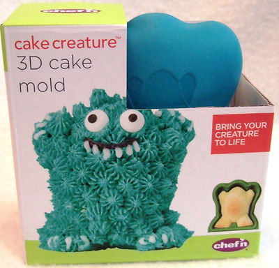 BNIP Chef'n Cake Creature 3D Cake Mold Baking Set - Aqua Blue