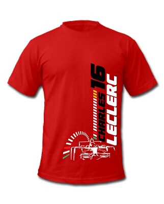 Charles Leclerc 16 Grand Prix Formula Racing Driver F1 Top T-Shirt  UK