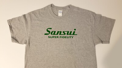 Sansui Super Fidelity green on gray classic style t-shirt