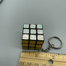 Vintage puzzle cube key chain Different colors