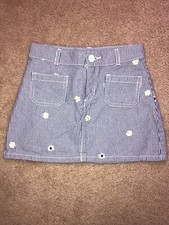 Carter  s Girl Striped Skirt With Daisies Size 6/6x