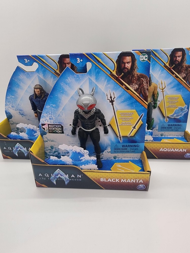 Aquaman Figurines DC Lot Of 3 Aquaman Stealth Suit Aquaman Black Manta