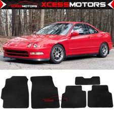Fit 94-01 Acura Integra Dc Oe Fitment Nylon Front Rear Black Floor Mat Carpet