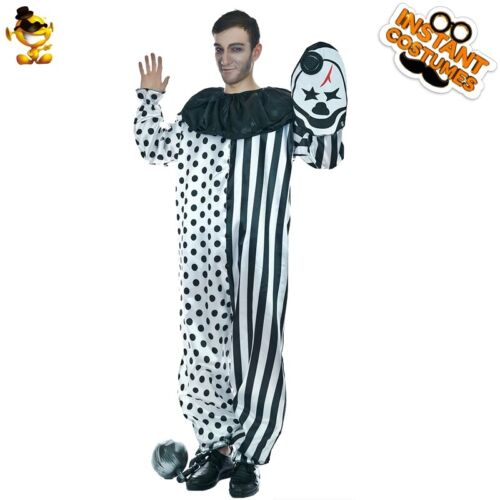 Halloween Disfraz de Payaso Aterrador Juegos con disfraces Fiesta Vestir Payaso Trajes para Hombres Adultos - Imagen 2 de 8