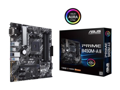 ASUS Prime B450M-A II Socket AM4 DDR4 Motherboard (90MB15Z0-M0AAY0