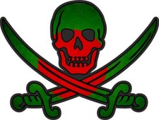 Pirate Sticker Jack Rackham Calico Flag Country BD Bangladesh