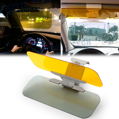 2 in 1 HD Day/Night Anti Glare Visor Car Clip On Vehicle Safety Shade Universal