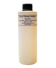 8oz SILVER SOLUTION, silver electroplating solution, INDUSTRIAL GRADE