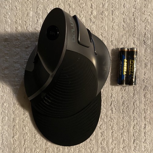 DELUX M618 AAA Battery Ver. Ergonomic Vertical Wireless Mouse w/ Palm Rest NEW - Picture 2 of 4