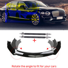 Front Bumper Lip Splitter Spoiler Body Kit Gloss Black For Bentley Flying Spur Front Bumper Lip Splitter Spoiler Body Kit Gloss Black For Bentley Flying Spur