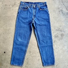 Vintage Levi's 550 Relaxed Fit Blue Jeans Men's Size 36x32 Made in USA Y2K