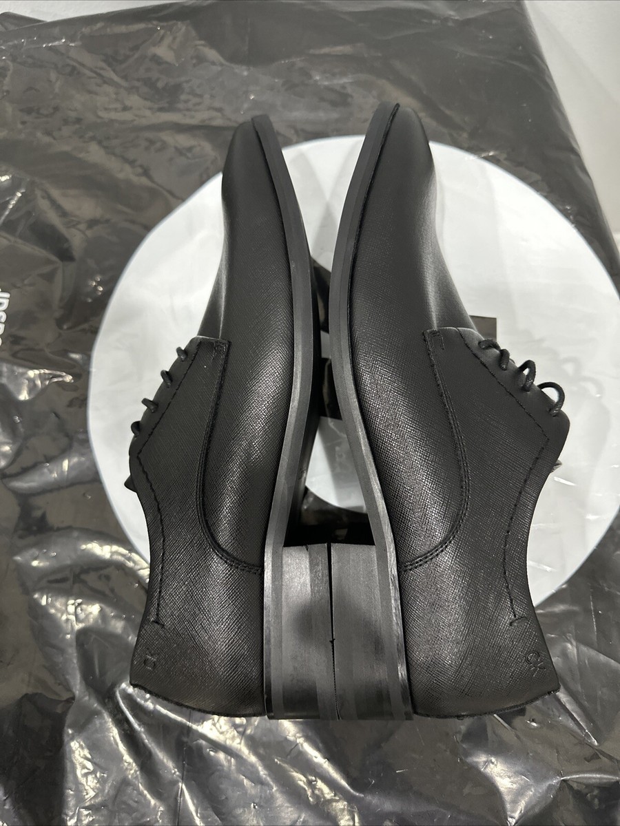 Calvin Klein CMJAVE Men\'s Leather Lace-Up Black Almond Toe Oxfords Size 13 NEW Calvin Klein CMJAVE-R Men main image 3