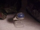 Vintage Sterling Silver Men's Blue Sodalite Cabochon Band Ring Sz 9 6.9 Gram — photo 9