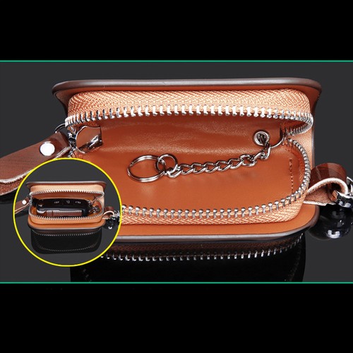 Leder Schlüsselhalter Männer Frauen Schlüsselbund Tasche Organizer Autoschlü - Bild 9 von 12