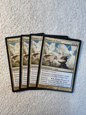 Magic - X4 Plumes Of Peace - Dissension - Playset - Gold - MP - MTG - Shine