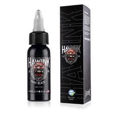 HAWINK Black Tattoo Ink Professional Pure Black Tattoo Supply 1oz 30ml for Li...