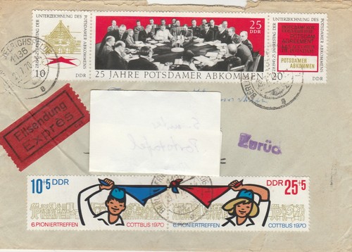 (587) DDR 1970 – Pioniertreffen u. Potsdamer Abkommen – Mi W Zd 233+237