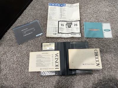 #ad #ad 1997 Honda Accord Sedan Owners Manual Warranty Info Disc SRS Decals Nice Set $100.00