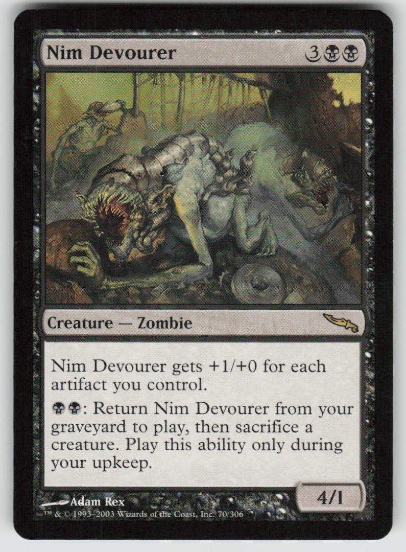 Nim Devourer 70 Mirrodin Magic: The Gathering TCG Heavily Played