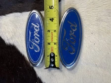1986 1987 Ford Grille Emblem Oval Badge Nameplate A790A E6DB-8C020-AB 4 1/2"